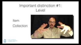 Metadata MOOC 1-14: Important distinctions