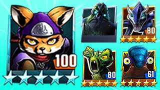 TMNT Legends Alopex, Justin, Snakeweed, Karai-Serpent, The Creep