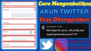 Cara Mengembalikan Akun Twitter Yang Ditangguhkan