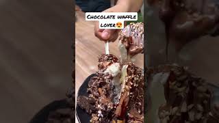 chocolate waffle lover's 😍 yummy 🤤😋#waffles#shorts #youtube #viral