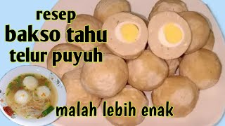 Pentol bakso tahu isi telur puyuh kenyal dan enak banget/meatball know the contents of quail eggs