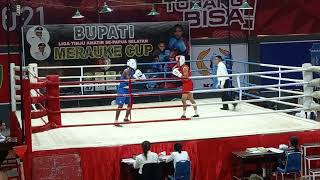 Tinju 🛑M  Riski VS 🔵Albertus  Fkwwuaimu ❗Putra Kelas 60 kg ❗ Kejuaraan boxing Papua Selatan.