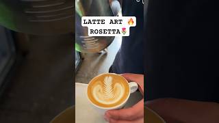 LATTE ART🔥 easiest way to draw a Rosetta 🌷 #barista #capuccino #coffeeart #baristadaily