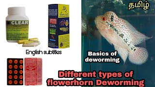 Basics  of Flowerhorn deworming |Types of deworming |  Aquapets & farm