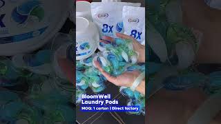 BloomWell Laundry pods, MOQ is one carton. Direct factory, good quality with better price