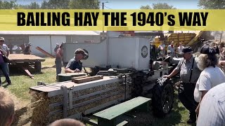 Bailing Hay With The Last Young Automaton Machine In The World - Antique Farm Machinery