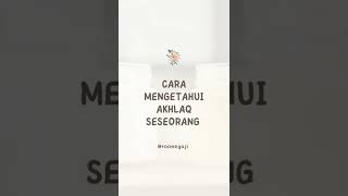 Cara mengetahui karakter seseorang