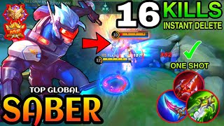 Saber The One Shot Combo Assassin |Saber Gameplay| |Best Build| |Top Global| By: Fʟѧzє﴿༻鿄㊣ -MLBB