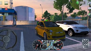 Taxi Sim #2024 🚖✨Fiat Mini 500 Car GRAZY UBER DRIVING _Car Games 3D Android jos Gameplay