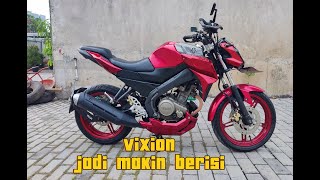 Modifikasi Vixion pasang Body ninja mono, Undercowl MT125 dan sayap MT10