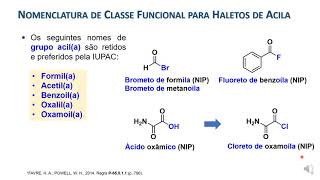 Derivados de Ácidos carboxílicos - Haletos de acila - nomenclatura - Parte  8