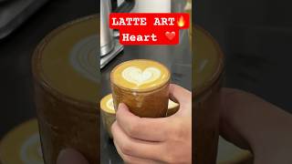 LATTE ART🔥 easiest heart 🤍 #latte #baristadaily #coffeeart #barista #latteart #coffeelover