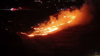 RAW drone footage of the HUG high school fire in Reno Nevada 6-11-24