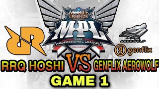 MPL-ID Season 7 Playoffs Day 1 English RRQ Hoshi vs Genflix Aerowolf ( GAME 1 )