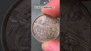 how to clean dirty coin #cleaningdirtycoins #shorts #satisfying #collectible #restoration #asmr