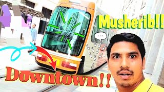 Msheireb Downtown Doha\\Qatar's Sustainable Smart City\\ Metro tram downtown doha................