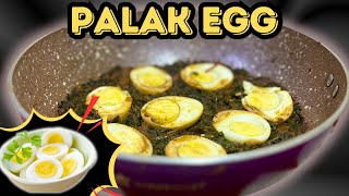 PALAK EGG RECIPE IN HOME STYLE | EASY AND SIMPLE EGG PALAK RECIPE | DELICIOUS ANDA PALAK RECIPE ☺️