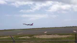 Hawaiian Airlines 767-300 takeoff from Honolulu (PHNL)