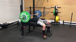 1/26/18 Bench 2ct Pause 220x3 @8 ws 2/4