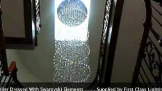 Made to measure, custom Made, 650cm Spiral Chandelier Swarovski Elements from first class lighting