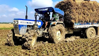 Swaraj 744 Fe 4 x 4 in trolley full load 🥴🥵