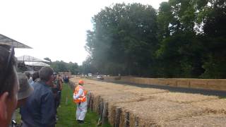 Max Papis at Goodwood Festival of Speed 2014 running alittle wide at Molecombe