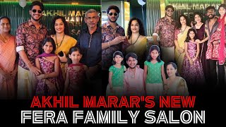 Akhil marar fera family salon grand opening | akhil marar and family | #akhilmarar new business #asm