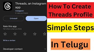 How to create threads account in telugu || How to create instagram threads account in telugu