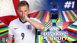 NAMATIN INGGRIS JUARA EURO 2024 DI PES 2017 EPS 1 - PES 2017 PC GAMEPLAY