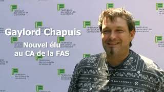 Gaylord Chapuis, Travailleur pair et nouveau membre du CA de la FAS