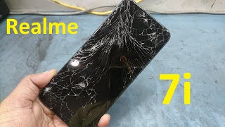 Realme 7i Broken Glass Replacement | broken Display change | Realme 7i Touch Glass Replacement |