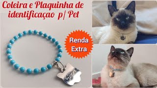 Faça e venda: Plaquinha de identificação  e coleira Pet @IvaldaMouracroche @Sandraveracruz