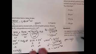 Final Review - General Chemistry II