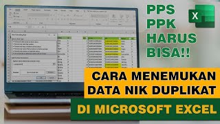 Cara Menemukan Data Duplikat / NIK Ganda di Microsoft Excel ~ PPS dan PPK HARUS BISA