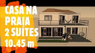 CASA NA PRAIA COM 2 SUÍTES 10,45 x 10,45 m