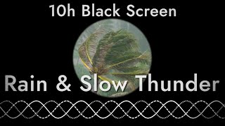 Sleep with Long Rolling Thunder Sounds of a Tropical Rainstorm (10 hrs with black screen)