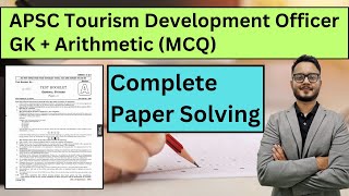 Complete Paper Solving of APSC Tourism Development Officer