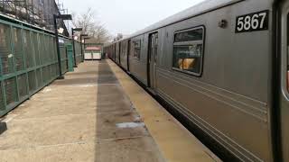 coney Island R46 N arriving into Fort Hamilton Parkway (West End)