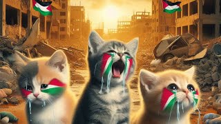 animasi kucing nyanyi atouna El toufule lirik lagu Palestina #atunatufuli #freepalestine