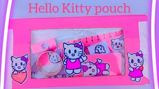 how to make pencil pouch at home hello Kitty theme kit at home #anamartandcraft