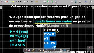 ECUACIÓN GENERAL DE ESTADO y la  constante R (VIDEO 6)