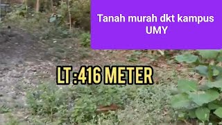 Tanah murah di Yogyakarta cocok buat kost kosan dan hunian SHM p 416 m dkt UMY kampus