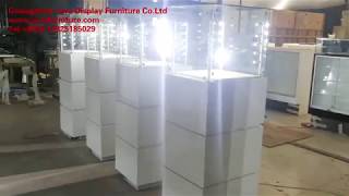 white jewelry showcase, custom made jewelry store display cases from China