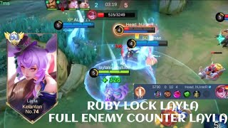 LAYLA VS RUBY❗BUILD ONE SHOT ENEMY DELETE! SO HARD GAME | build top 1 global Layla