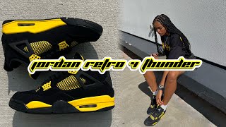 JORDAN RETRO 4 “THUNDER” UNBOXING + ON FEET!