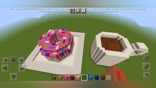 Minecraft Donut And Coffee Build | Random Builds | Minecraft Builds