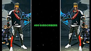 400 Subscribers special edit free fire⚡🖤