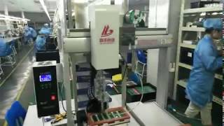 Dinghua Robotic soldering machine is working for the LCD in a customer's factory