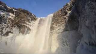 Skógafoss Waterfall Iceland Winter 2015