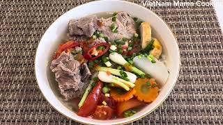 VietNam Mama Cooking/ canh xương bún , món ăn yêu thích của mỗi gia đình,trong những ngày nắng nóng